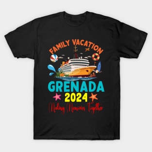 Family Vacation Grenada 2024 Family Matching Group Summer T-Shirt